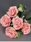 ***Букет флористических роз 5гр 52см (бел крем пепел-роз т-роз крас)