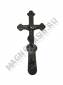 Крест в руку пластмассовый черный 13 см